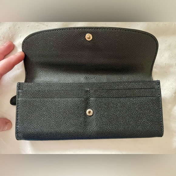 Coach Black Textured Leather Wallet - Picture 4 of 5